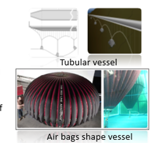 tublar vessel, air bags shape vessel