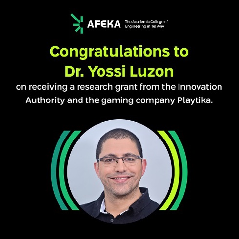 Congratulations to Dr. Yossi Luzon, a lecturer at the School of Industrial Engineering and Management, on receiving a research grant from the Innovation Authority and the gaming company Playtika.